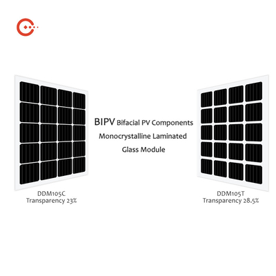 Módulo Monocrystalline de vidro transparente solar dos painéis DDM105C picovolt do CE BIPV de Rixin