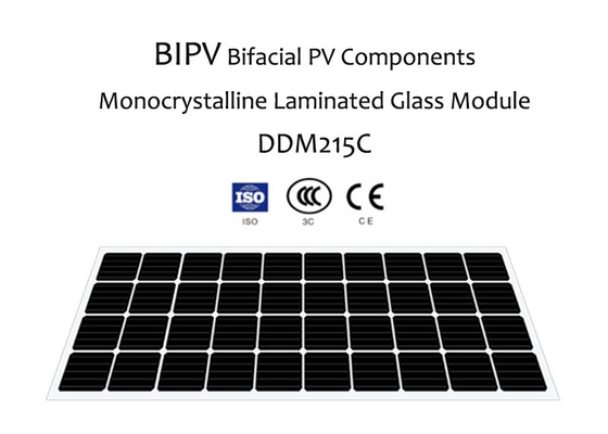 Bifacial Monocrystalline dos módulos altos do picovolt do vidro do dobro de Effiency para o sistema solar