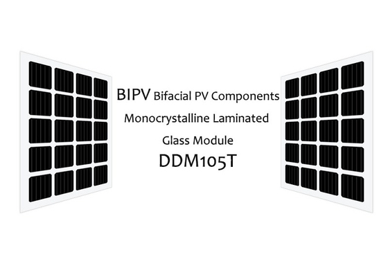 Limpeza de auto de vidro revestida bifacial Monocrystalline do módulo solar transparente do picovolt